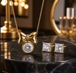 Swarovski 4 k Necklance/Earrings Set‎
